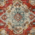 thumbnail image 6 of SAFAVIEH Monaco Toria Traditional Area Rug, Orange/Light Blue, 5' x 5' Round, 6 of 8