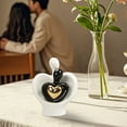 thumbnail image 4 of Couple Hugging Ceramic Ornament C Black and White Love, Hugging Ceramic Couple Statue Lover Figurine for Home Tv Stand Decor Couples Bedroom Elegant Statues Home Decoration, 4 of 5