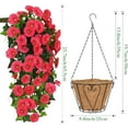 thumbnail image 2 of Artificial Hanging Plants Outdoors, Fake Hanging Flowers with Basket, Faux Vine Bougainvillea for Urn Fillers Front Porch Patio Outside Summer Decor Flower, 2 of 4