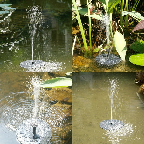 Fontaine solaire extérieure, pompe à eau d'étang solaire avec 7