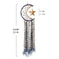 thumbnail image 1 of Atrapasueños azul Semicírculo hecho a mano Luna Estrella Diseño con plumas Atrapasueños Colgante de pared Decoración del hogar Adorno Festival de Navidad Regalo artesanal LingWen 9024735444053, 1 of 4