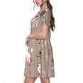 thumbnail image 2 of Balery Chicken Vestidos sueltos de manga corta para mujer, vestidos de verano 2025, vestidos casuales de corte A con vuelo., 2 of 6