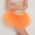 thumbnail image 5 of Tiqkatyck Mardi Gras Skirts For Women Clearance, Womens High Quality Pleated Gauze Mini Skirt Adult Tutu Dancing Skirt Long Skirt Orange, 5 of 6