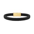 thumbnail image 1 of Pulsera Geoffrey Beene de piel trenzada con cierre dorado de 21 cm, 1 of 5
