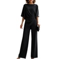 thumbnail image 3 of Clossjun Womens 2 Piece Lounge Sets Fashion Lightweight Tops & Wide-Leg Pants Sets Daily Wear Casual Outfit Sets XL, 3 of 6