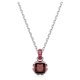 thumbnail image 1 of Collar con piedra natal de enero de Swarovski con piedra roja y cristales, 1 of 6