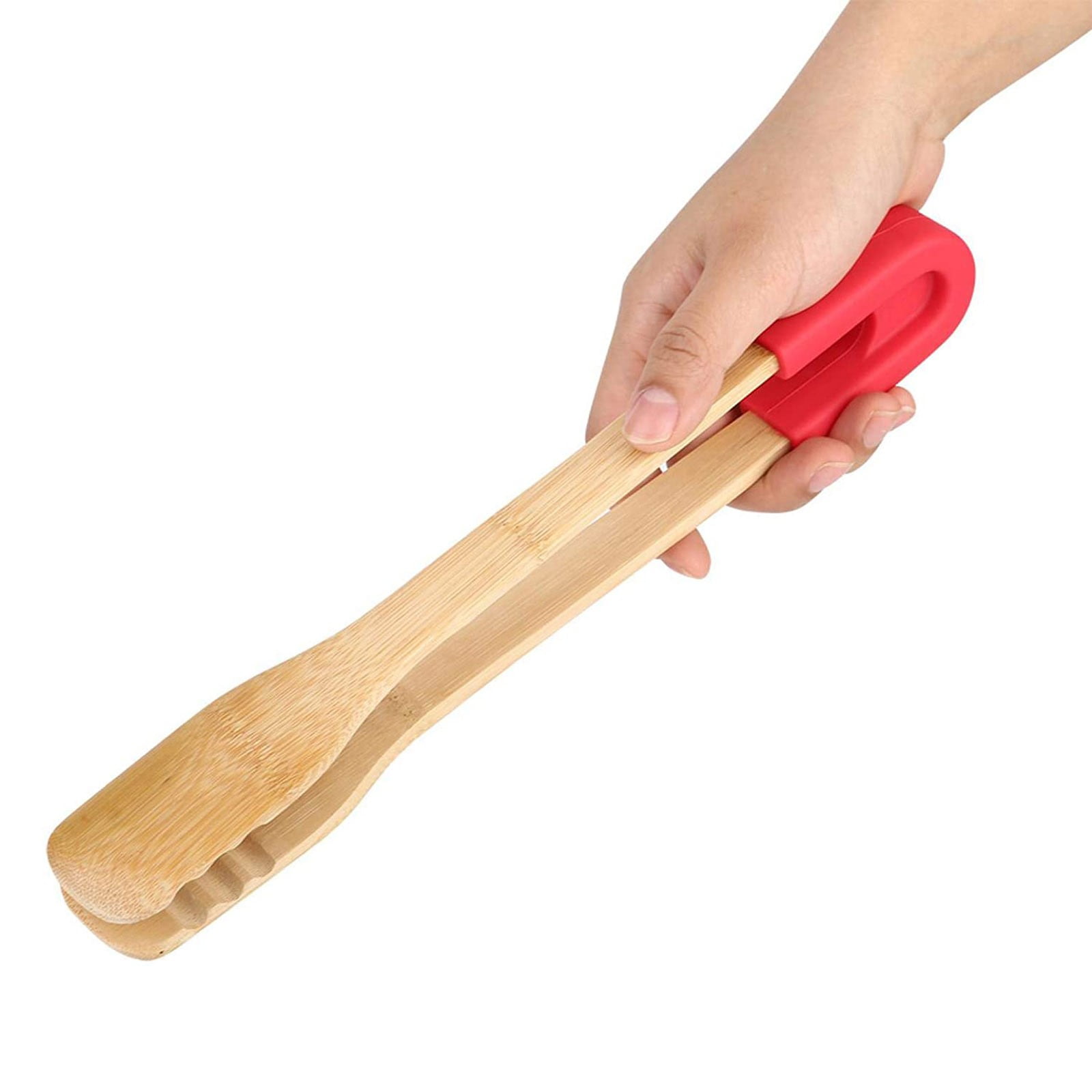 Fdelink 1 Wooden Clip, Bamboo Food Clips Bread Barbecue Clips Buffet Clips Silicone Food Clips Baking Tools, Clearance!