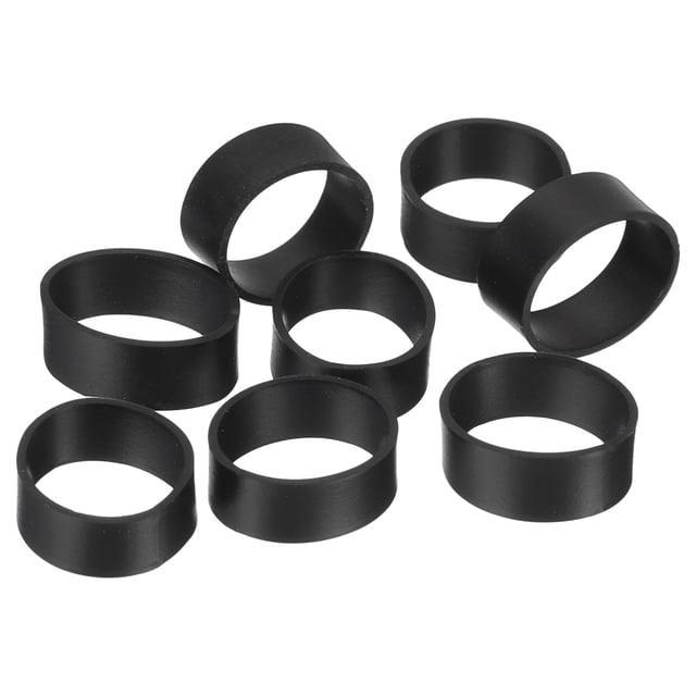 200Pcs Bandas de goma de silicona, bandas de goma de 5mm x 10.5mm, ataduras de cable para envolver cordones, envolturas de bolsa, negras