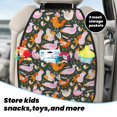 thumbnail image 4 of Roosters and Chicks Mats Back Seat Protectors, Car Seat Protector Vehicle Organizers Waterproof Cover Back Seat Cover for Kids with 3 Storage Pockets 2 Pack, 4 of 5