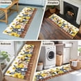 thumbnail image 5 of Sunflowers Farm Animals 2'x6' Runner Rugs for Hallway Kitchen Bedside Non Slip Washable, Vintage Wooden Animals Entryway Rug Runners with Rubber Backing, Long Carpet Runner for Laundry Room, 5 of 8