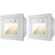 thumbnail image 1 of [Paquete de 2] Luces LED empotrables de 3 W para escaleras, con sensor de movimiento, luz nocturna para escaleras, para interiores y exteriores, para jardín, 1 of 5