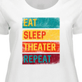 thumbnail image 4 of Inktastic Acting Eat Sleep Theater Repeat Women's Plus Size T-Shirt, 4 of 5