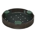 thumbnail image 3 of Kids Outdoor Sandbox with Cover and Seats, Easy Assembly Round Children's Sandbox for Backyard Play, Durable Garden Sand Box with Waterproof Lid, Brown, 3 of 9