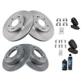 thumbnail image 2 of TRQ Front & Rear Premium Posi Ceramic Disc Brake Pad & Rotor Kit w/Chemicals BKA15645, 2 of 6