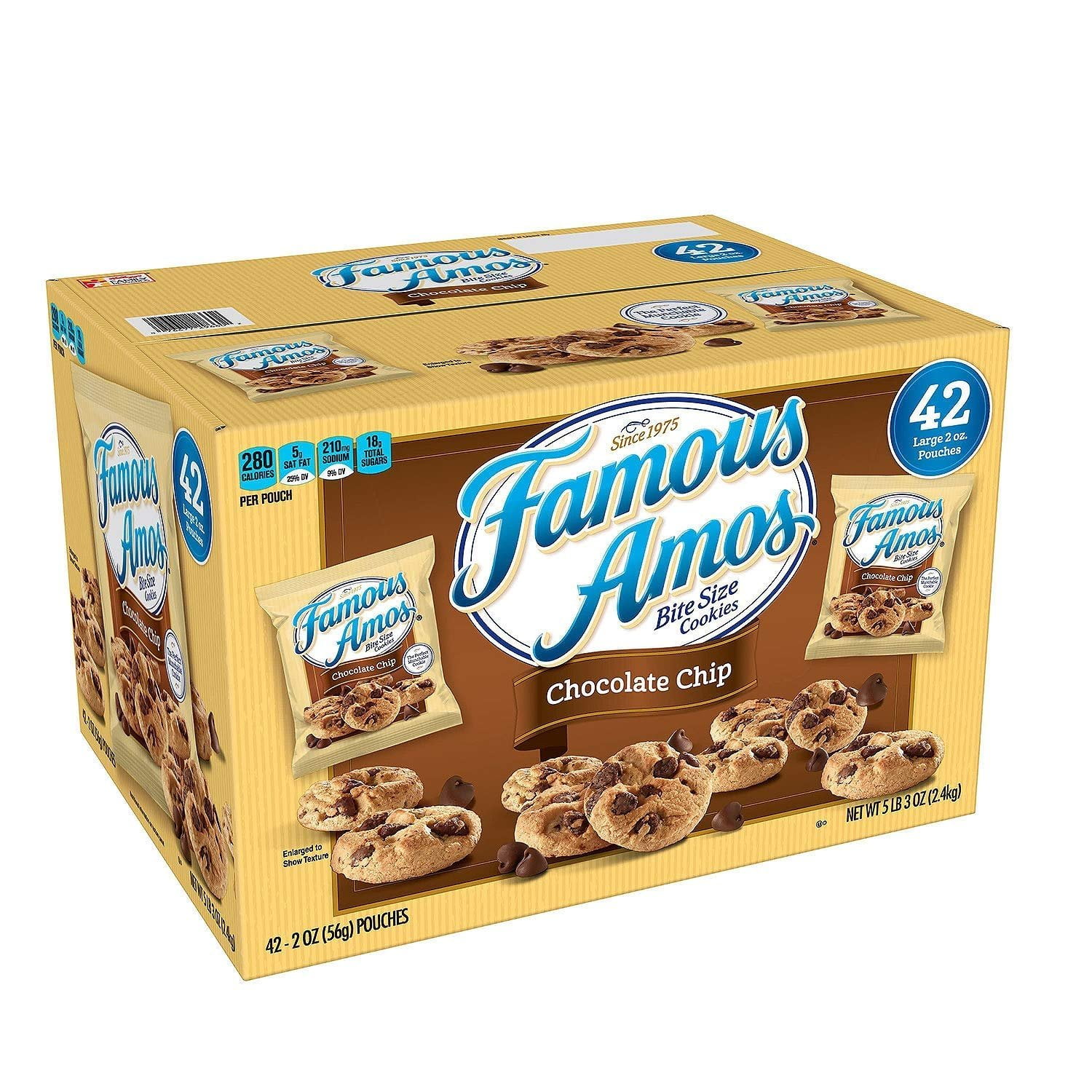 Famous Amos Chocolate Chip Cookies. 42 ct
