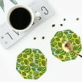 thumbnail image 5 of Bingfone Vintage Watercolor Kiwi Fruits Summer Leather Drinks Coasters With Set Of 6,Suitable For Home Kitchen,Coffee Cup Coasters Home Gift, 5 of 9