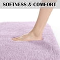 thumbnail image 4 of Bathroom Rug Non Slip Bath Mat for Bathroom (16 x 24, Lavender) Water Absorbent Soft Microfiber Shaggy Bathroom Mat Machine Washable Bath Rug for Bathroom Thick Plush Rugs for Shower, 4 of 6