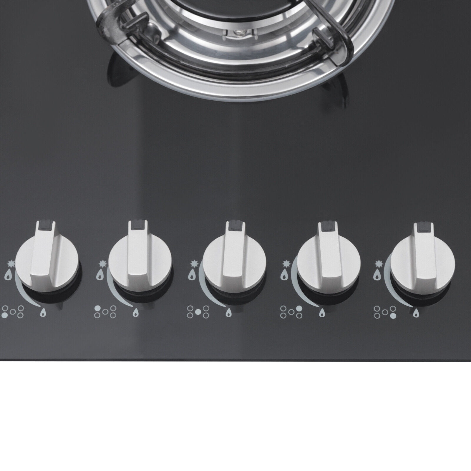 Five-burner Natural Gas Stove for Domestic or Commercial Cooking in the Home or Restaurant 30.3*20*2.76 inch