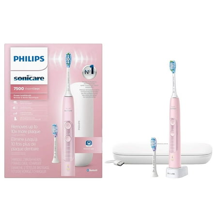 Philips Sonicare ExpertClean 7500 Rechargeable Electric Toothbrush for Adults, Pink HX9690/07