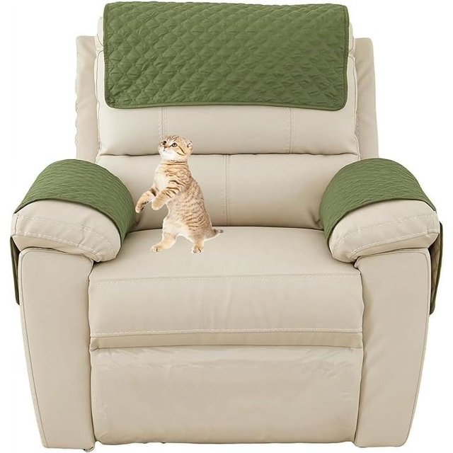 3/4/5 Pcs/Set Recliner Covers Armrest Covers for Recliner Chair with Storage Pockets Headrest Cover for Sofa Recliner Protector (Color : 36#, Size : 2-seater/4pcs)