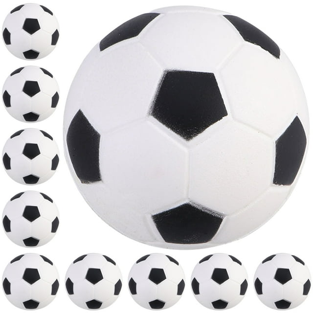 KAKOWELY 10 mini pelotas de fútbol para niños, pelotas antiestrés elásticas para fiestas