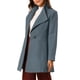 thumbnail image 4 of Abrigo largo de invierno con cinturón para mujer, clásico, de cuello alto, de manga larga, en gris azul, 4 of 8
