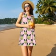 thumbnail image 7 of Bixox Panda Avocado Print Women's Sleeveless A-Line Dress with Pockets, Casual Knee-Length Tank Dress for Summer-Medium, 7 of 7