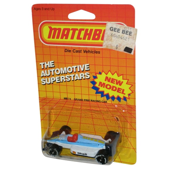 Matchbox Automotive Superstars New Model Grand Prix Racing Car (1987) Mattel Blue Shell Gas Toy