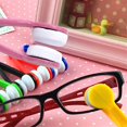 thumbnail image 2 of TORUBIA 5PCS Glasses brush Spectacle Glass Cleaner,Portable Glasses Wipe Mini Sun Glasses Glasses Eyeglass Brush Cleaners Kit Microfiber Spectacles Cleaner Cleaning Clip, 2 of 7