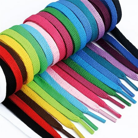 outdoorline Polyester Flat Shoelaces Replacement Cord Shoe Lace for Running Shoes/Boots/Skates