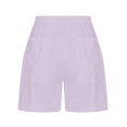 thumbnail image 4 of Birdeem Womens Solid Casual Loose Pockets Drawstring Short Pants, 4 of 12