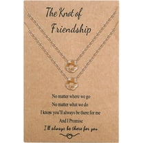 Friendship Knot Infinity Necklace for 2 Best Friend Long Distance Birthday Jewelry Gifts for Women Her Bestie