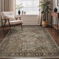 thumbnail image 2 of KUETH Modern 9x12 Area Rugs for Living Room, Non Slip Machine Washable Retro Rugs, Low Pile Chenille Print Rug for Bedroom, Dining Room, Home Office, 2 of 5