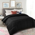 thumbnail image 1 of JUSTLET Luxury Solid Down Alternative Machine Washable Black Comforters, California King, 1 of 6