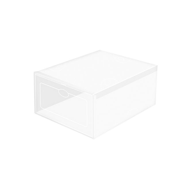Leodye 1PCS Transparent Plastic Shoe Box Drawer Type Shoe Organizer Stackable Storage Box for Shoe Rack Closet and Home Organization -5.51×9.45×12.83in