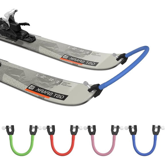 ABCISI 4 Pieces Ski Tip Connector Trainer, Skiing Training Wedge Aid for Enhanced Stability,  Snowboard Clip Holder for Beginners Snow Training and Speed Control(Blue-Pink-Red-Green)