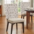 thumbnail image 4 of Farmhouse Brown Chair Back Covers, Removable Chair Covers for Dining Chairs Set of 8, Washable Chairs Slipcovers Back Seat Protector for Wedding Party 19"x20", 4 of 9