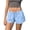 #01 Blue 【Mix & Match: Stock Up on Your Favorite Colors】, variant on Women's Elastic Waist Stripe Pull Rope Shorts, Soft Silhouette with Functional Drawstring, Casual Summer Wear for Beach, Vacation, Travel, and Everyday Outings, Comfortable