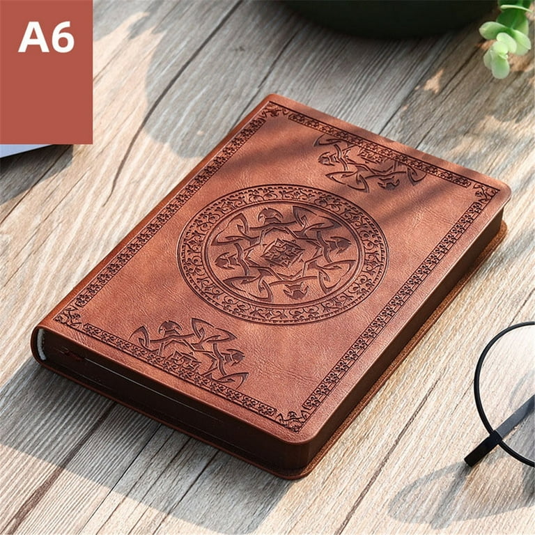 Leather Journal Notepad Personal Diary Thick Sketchbook Lined Papers for  Student