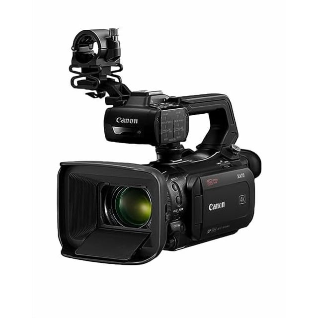 Canon XA70 Pro Camcorder 1" 4K UHD CMOS Sensor, Dual-Pixel CMOS AF, 15x Optical Zoom, 600x Digital Zoom, Image Stabilization, HDMI, USB Live Streaming, Time Stamp On-Screen Disp. Recording, XLR Inputs