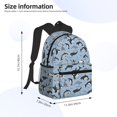 thumbnail image 2 of Honeii Dolphins Print School Backpack,Casual Lightweight Travel Rucksack Daypack,Backpacks for College High, 2 of 6