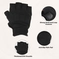 thumbnail image 3 of Guantes sin dedos para hombres Uxcell Guantes de medio dedo al aire libre Guantes transpirables para entrenamiento Negro 1 par M, 3 of 6