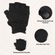 thumbnail image 3 of Guantes sin dedos para hombres Uxcell Guantes de medio dedo al aire libre Guantes transpirables para entrenamiento Negro 1 par M, 3 of 6