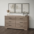 thumbnail image 2 of Prepac Rustic Ridge White 6-Drawer Dresser, 18.25"D x 53.25"W x 28.5"H, 2 of 7