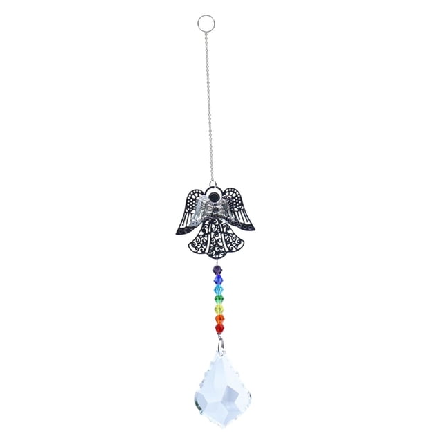Cristal colgante prisma colgante Sunnimix Decoración Ángel 335 mm