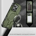 thumbnail image 6 of Designed for iPhone 16 Pro Max - Compatible with MagSafe Support Wireless Charging Rugged Shockproof Anti-Slip Military Grade Protective Phone Cover for iPhone 16 Pro Max, Armygreen, 6 of 7
