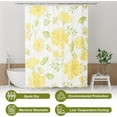 thumbnail image 4 of Floral Shower Curtain, Washable Cloth Shower Curtain Sets with 12 Shower Curtain Hooks, Fabric Rustic Yellow Gerbera Flower Eucalyptus Fall Shower Curtains for Bathroom Decor, 72x72 Inches, 4 of 6