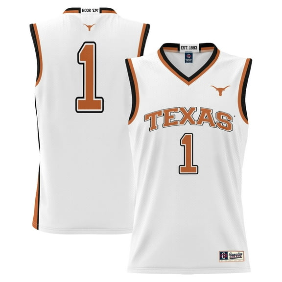 GameDay Greats  White #1 Texas Longhorns Replica Lightweight Basketball Jersey