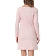 thumbnail image 3 of INSPIRE CHIC Tweed Dress for Women's Long Sleeves Square Neckline Knee Length Dresses, 3 of 6