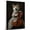 Akita, variant on Plott Hound Cute Dog Cello Stretched Canvas Size 8x12 – Retro Plott Hound Dog Batter in Action With Cello for Themed Living Room